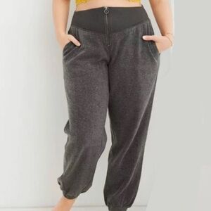 Aerie Sherpa Fleece Corset Jogger Smoked Gray Sweatpants